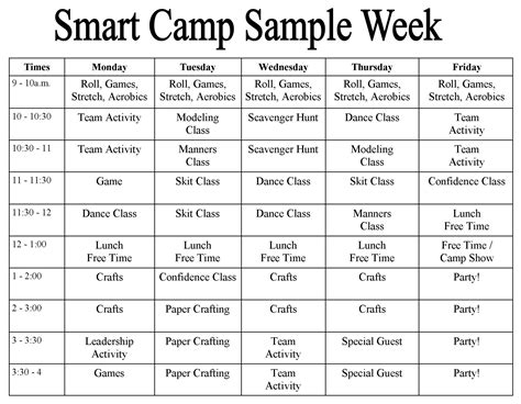 Smart Summer Camp Activities 2019