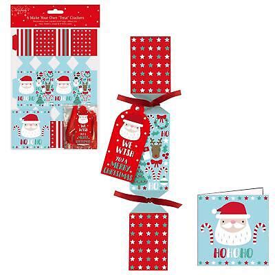 Pack Make Your Own Treat Christmas Cracker Kit And Cards Santa