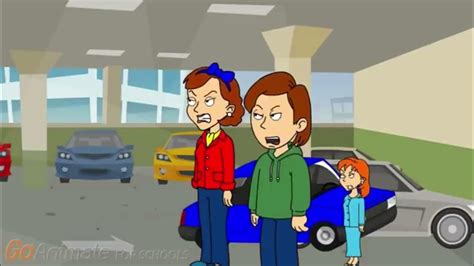 Caillou Misbehaves On A Road Trip Gets Grounded Youtube