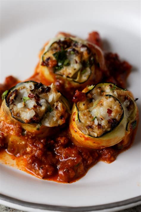 Zucchini Rolls with Tofu ricotta