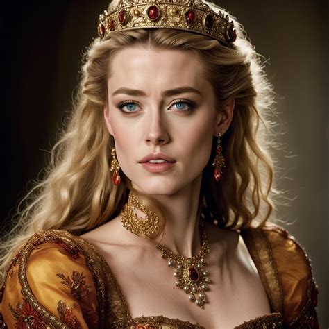 Amber Heard As Princess In Mediaval Dress Ai Generated Artwork