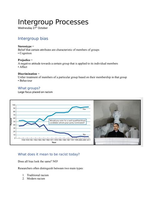 Intergroup Processes Lecture Studocu