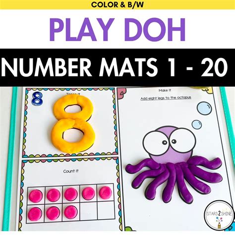 Printable Playdough Number Mats 1 20 With Ten Frames Number Formation