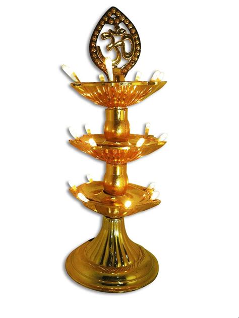 Plain Peacock Diwali Electric Lighting Diya (Jyot), Finish Type: Gold ...