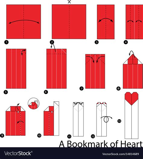 How To Make Origami Heart Bookmark