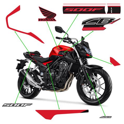 Kit Adesivos Para Moto Honda Cb F Faixas Tanque Shopee