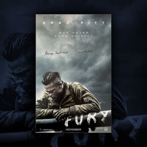 Autographed "FURY" Movie Poster – ValorStudios