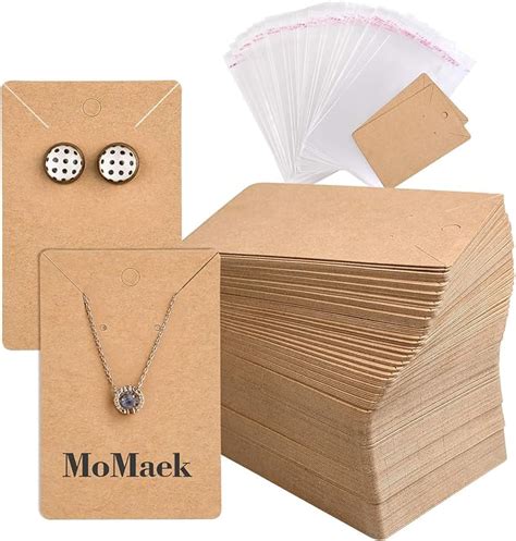 Pack Earring Holder Cards Necklace Display Cards With Pcs Bags