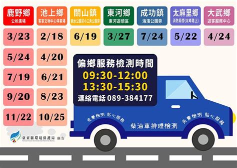 臺東環保局柴油車排煙檢測貼心服務 今年將巡迴7鄉鎮辦理15場次 歡迎車主多加利用 蕃新聞