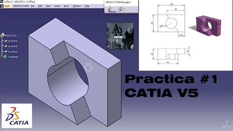 Practicando Catia V5 Tutorial Ejercicio1 Youtube