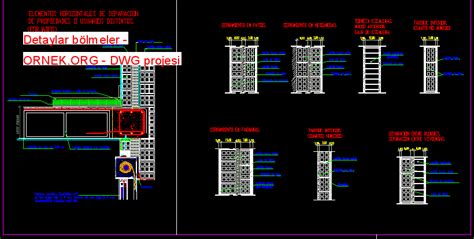 Detaylar B Lmeler Dwg Projesi Autocad Projeler