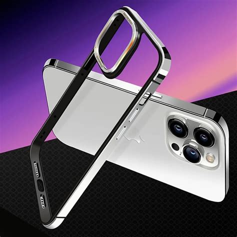 Funda Con Marco De Metal Para IPhone 15 Pro Max 15 Plus Cubierta De