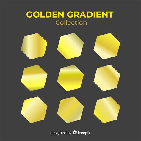 Colección degradado dorado Vector Gratis