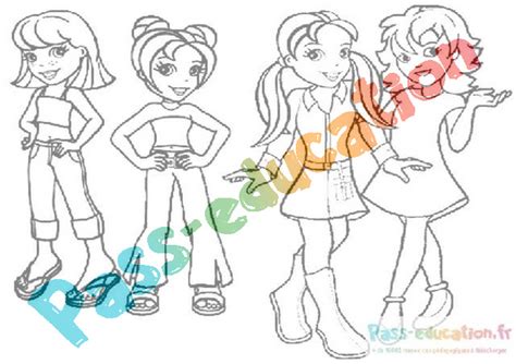 Coloriage gratuit Polly pocket PDF à imprimer