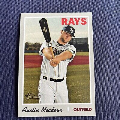 Topps Heritage High Number Austin Meadows Tampa Bay Rays Ebay