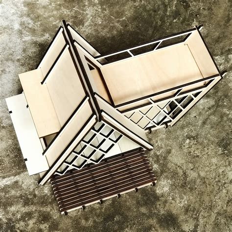 Miniature Expanded A Frame House Wooden Dollhouse Diy Etsy