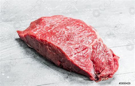 Raw Meat Piece Of Beef Stock Photo Crushpixel