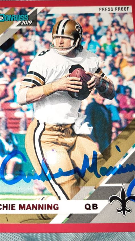 Archie Manning autographed card | Etsy