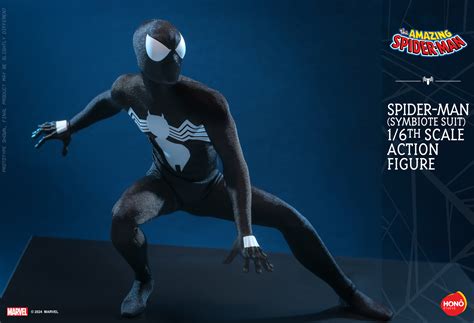 Marvel Comics Symbiote Suit Spider Man Figure by Hot Toys and HONŌ