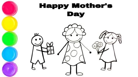 Mothers Day Drawing Easy - Design Corral