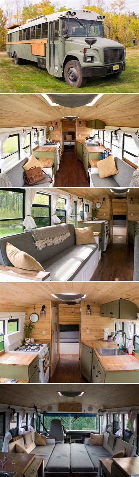 Meet "Navi," a converted school bus // Tiny House Plans, Tiny House ...