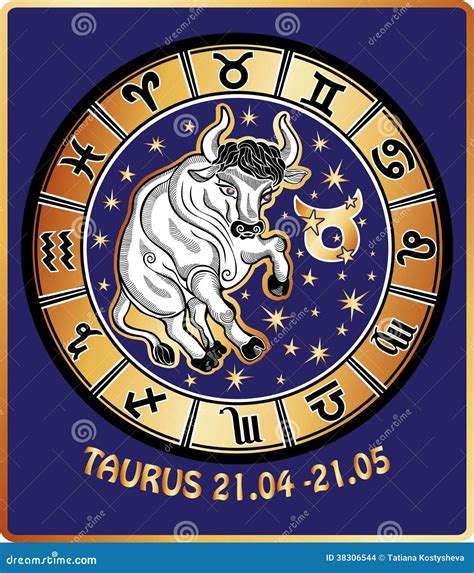 Taurus Zodiac Sign Horoscope Circle Vector Illustration 38306544