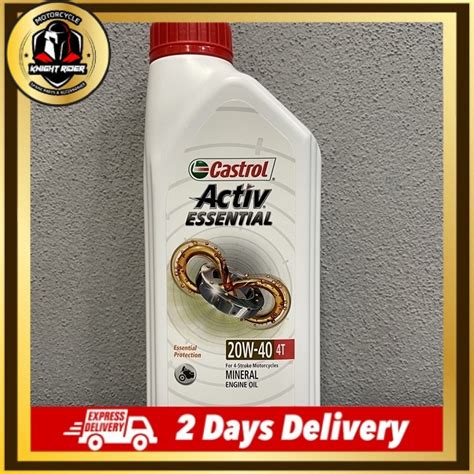 CASTROL GO 4T 20W 40 ACTIC ESSENTIAL SAE40 1 LITRE ORIGINAL CASTROL