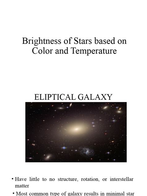 Brightness of Stars Based On Color and Temperature | PDF