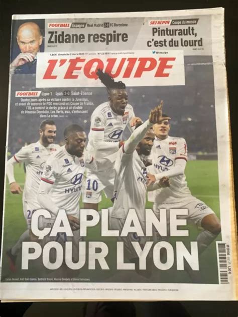 Lequipe Journal 2032020 Lyon Saint Etienne 2 0 Real Madrid Fc