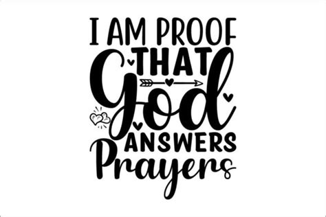 I Am Proof That God Answers Prayers Graphic By Lakshmi6157 · Creative