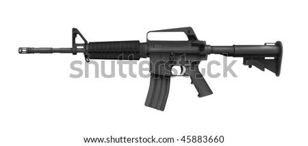 Rifle White Background Stock Illustration 45883660 - Shutterstock