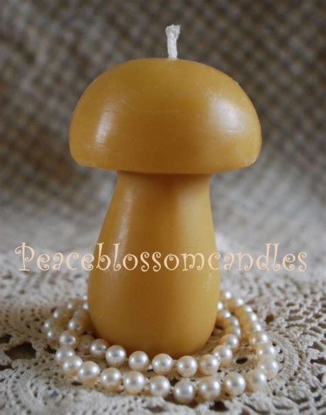 Beeswax Candle Mushroom Shaped Candle Round Top In Pure Beeswax Etsy