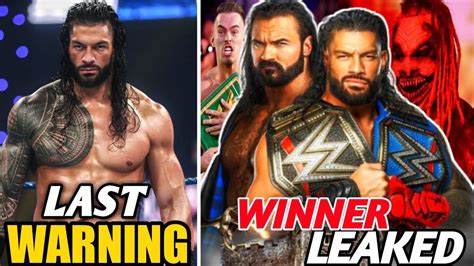 Winner Leaked Roman Vs Mcintyre Karrion Kross Fiend WWE Clash At