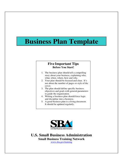 Sba Business Plan 5 Free Templates In Pdf Word Excel Download