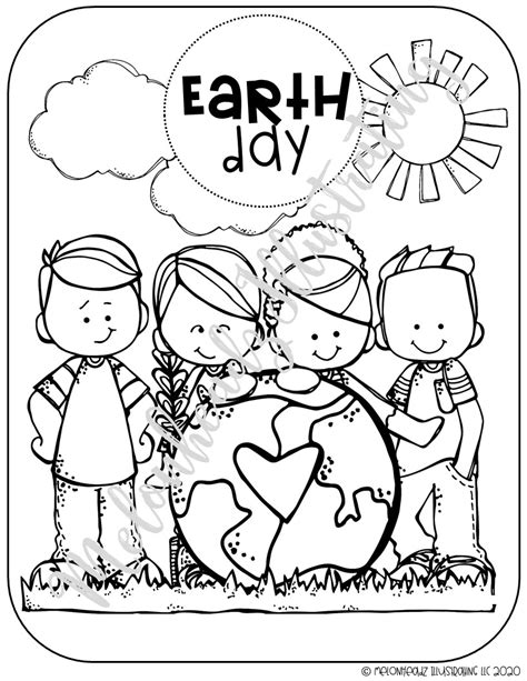 FREEBIE Earth Day Coloring Page Printable Melonheadz