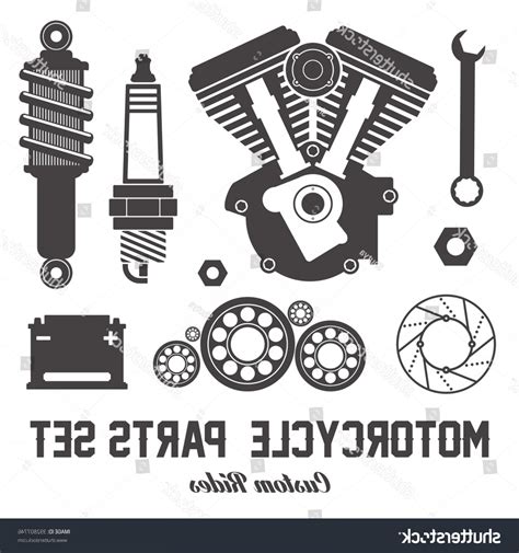 Motorcycle Parts Vector At Vectorified Collection Of Motorcycle