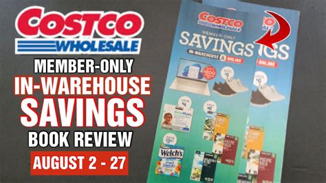 Costco New In Warehouse Savings Sale Book Review For August Youtube