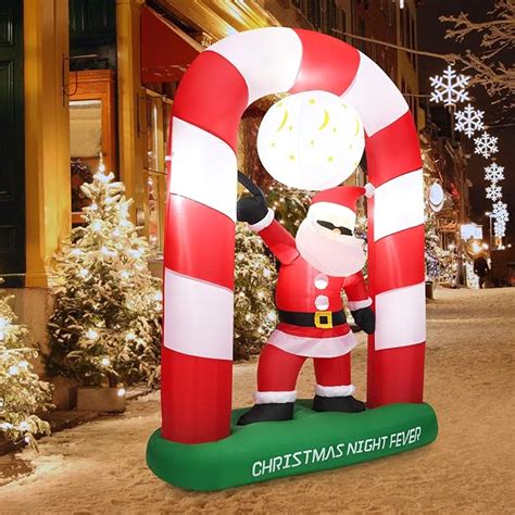 Amazon Tangkula Ft Inflatable Christmas Stocking Arch With Disco