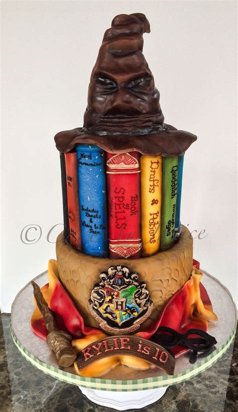 Harry Potter Themed 6 And 8 Inch Cake Wand Eyeglasses Scarf And ...