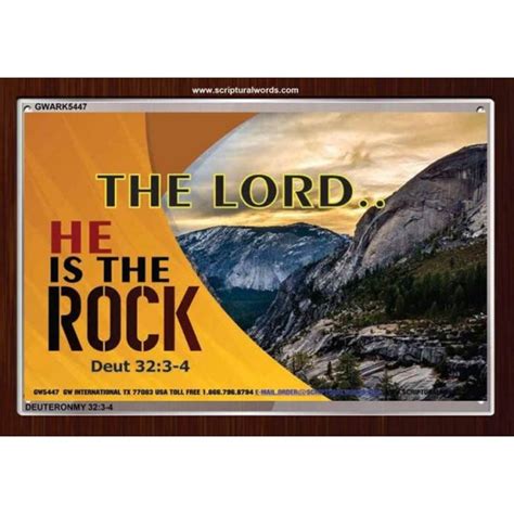 THE ROCK Bible Verses (GWARK5447) "33X25"