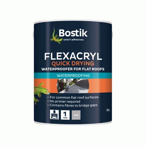 Bostik Flexacryl Waterproofer Solvent Free 5l Grey Hardware Heaven