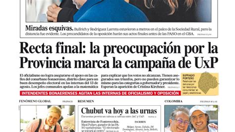 La Tapa Del Diario Perfil Del Domingo 30 De Julio De 2023 Perfil