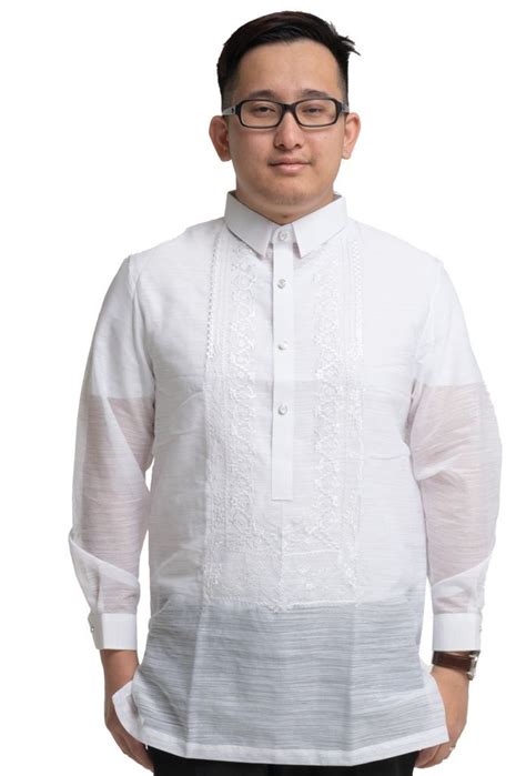 Classic White Barong Tagalog Made From 100 Jusilyn We Have The Limited