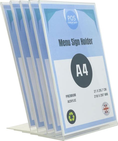 Acrylic Poster Menu Holder Perspex Leaflet Display Stands A3 A4 A5 A6