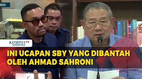 Ucapan Sby Soal Anies Ahy Deklarasi Awal September Dibantah Ahmad