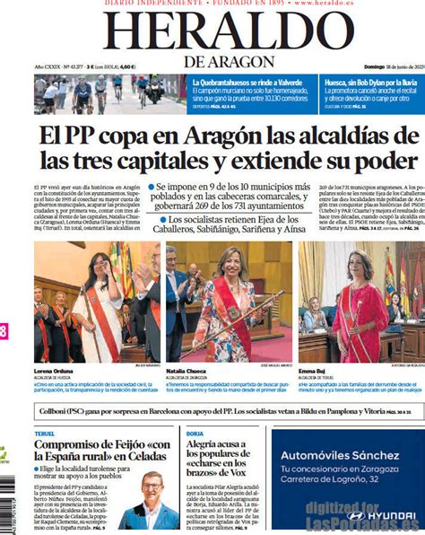 Periodico Heraldo De Aragon 18 6 2023