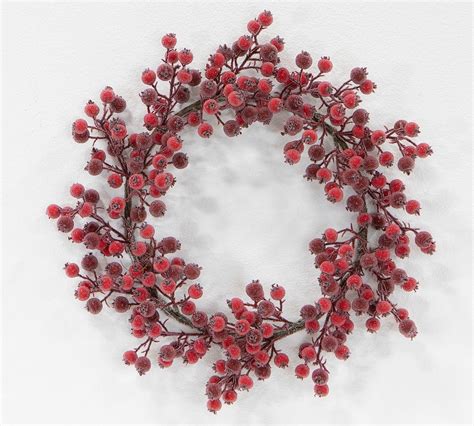 Faux Iced Berry Wreath And Garlands Pottery Barn