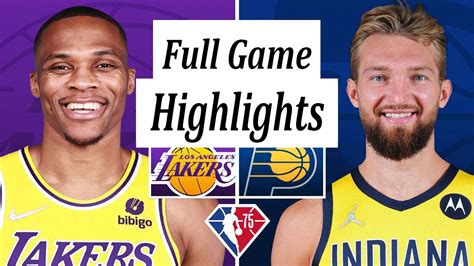 Indiana Pacers Vs Los Angeles Lakers Full Game Highlights NBA Season