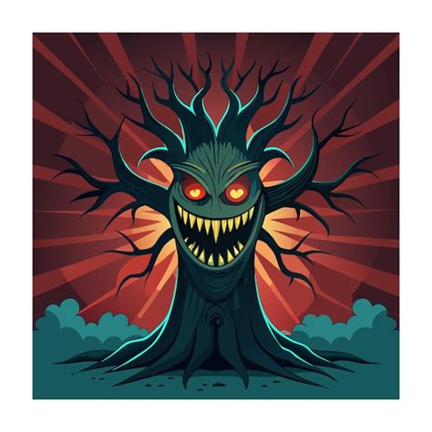 Horror Tree Vector Illustration Premium Ai Generated Vector