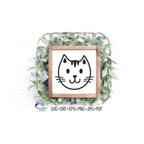 Cute Cat Face SVG, Cat Face Outline Svg, Kitten Face Svg, Sc - Inspire ...